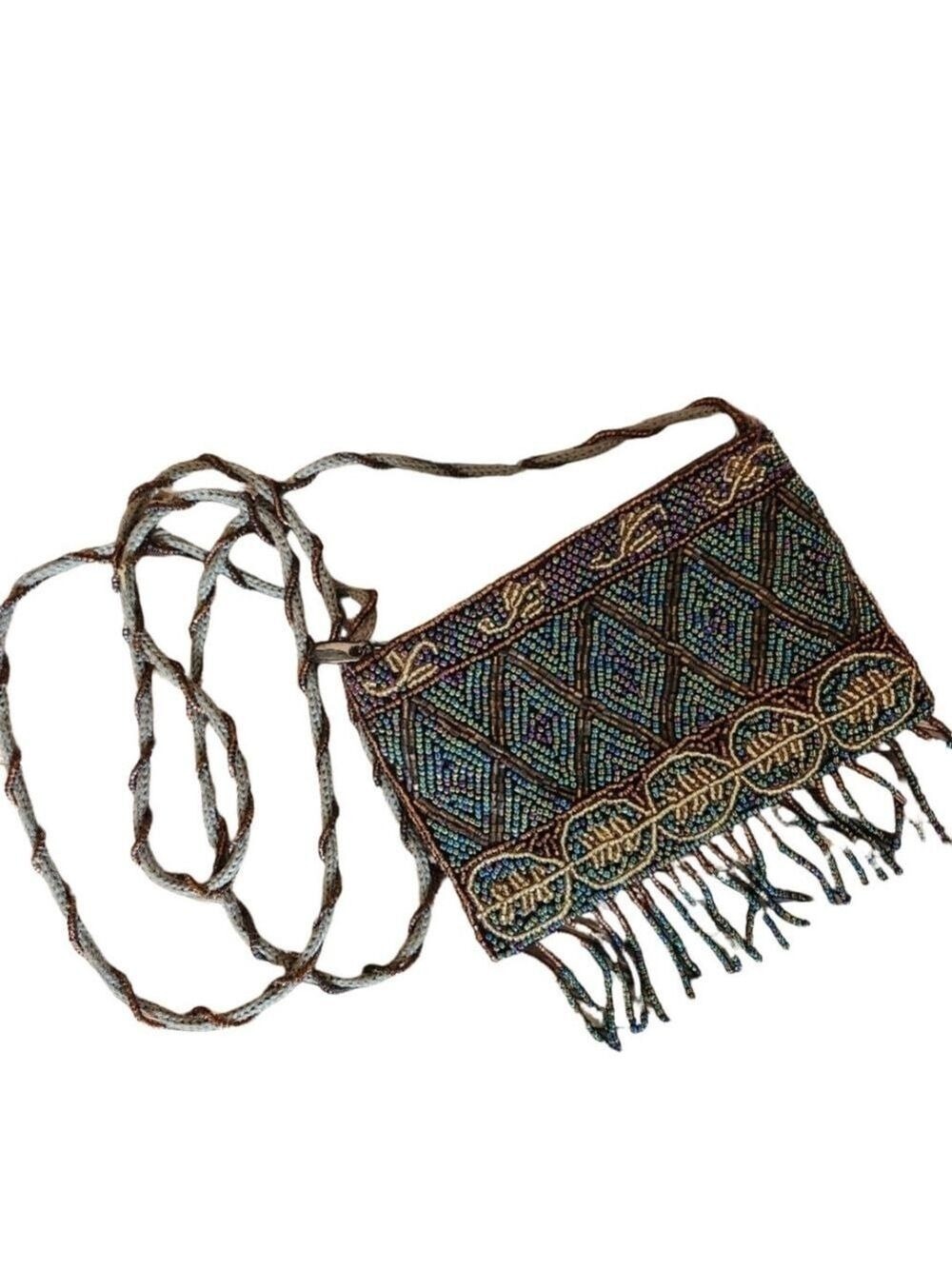 LADY JADE DESIGNS BEADED VINTAGE BAG PURSE COCKTAIL CROSSBODY